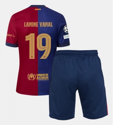 Barcelona Lamine Yamal #19 Replika Babytøj Hjemmebanesæt Børn 2024-25 Kortærmet (+ Korte bukser)
